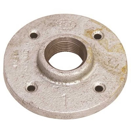 National Brand 1 in. Galvanized Floor Flange Silver 1MFF06G